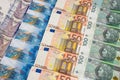 GBP EURO PLN and CHF banknotes Royalty Free Stock Photo