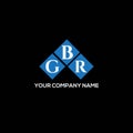 GBR letter logo design on BLACK background. GBR creative initials letter logo concept. GBR letter design Royalty Free Stock Photo