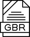 GBR Outline Vector Icon Royalty Free Stock Photo