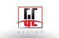 GC G C Logo Letters with Red and Black Colors and Swoosh.