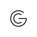 gc initial letter vector logo icon