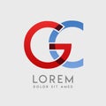 GC logo letters with blue and red gradation