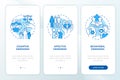 GCED domains of learning blue onboarding mobile app screen