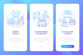 GCED goals blue gradient onboarding mobile app screen