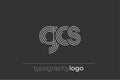 GCS modern geometric typography logo Royalty Free Stock Photo