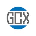 GCX letter logo design on white background. GCX creative initials circle logo concept. GCX letter design