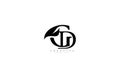 GD letter linked luxury flourishes ornate logotype