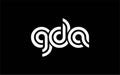 GDA Creative Unique Modern Letter Logo Design Royalty Free Stock Photo