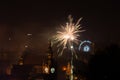 Gdansk celebrate new year with eve fireworks.