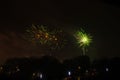 Gdansk celebrate new year with eve fireworks. Royalty Free Stock Photo