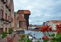 Gdansk crane and river