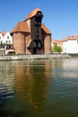 Gdansk, Danzig, Poland famous wooden crane Royalty Free Stock Photo