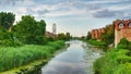 Country like landscape in Gdansk city centre Royalty Free Stock Photo