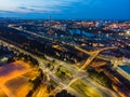 Gdansk highway and port Gdansk from above