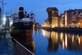 Central quay of Gdansk, Poland. Royalty Free Stock Photo