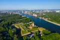 Gdansk. Medieval Wisloujscie Fortress Aerial View. Pomeranian Voivodeship, Gdansk, Poland Royalty Free Stock Photo