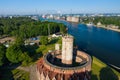 Gdansk. Medieval Wisloujscie Fortress Aerial View. Pomeranian Voivodeship, Gdansk, Poland Royalty Free Stock Photo