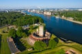 Gdansk. Medieval Wisloujscie Fortress Aerial View. Pomeranian Voivodeship, Gdansk, Poland Royalty Free Stock Photo