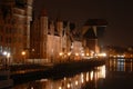 Gdansk at night Royalty Free Stock Photo