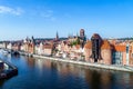 Gdansk old city, Poland. Aerial view. Royalty Free Stock Photo