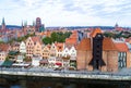 Gdansk old city, Poland. Aerial view. Royalty Free Stock Photo
