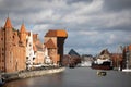 Gdansk, Old medieval architecture - water reflection Royalty Free Stock Photo