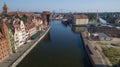 Gdansk Old town river bank Royalty Free Stock Photo