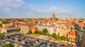 Gdansk - panorama of the old town with the visible tower of the Basilica and the Great Armory.