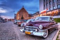Gdansk, Poland - April 16, 2019: Classic Cadillac car parked at the old town of Gdanks, Poland Royalty Free Stock Photo