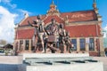 Gdansk, Poland - April 18, 2017: Kindertransport memorial located on Gdansk Glowny railway station.