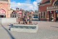 Gdansk, Poland - April 18, 2017: Kindertransport memorial located on Gdansk Glowny railway station.