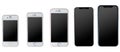 Apple iPhone smartphone evolution from 4S to XR models Royalty Free Stock Photo