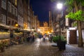 Gdansk, Poland - August 21, 2019: Beautiful architecture of the old town in Gdansk, Poland. Gdansk is the historical capital of