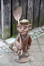 GDANSK, POLAND. Figure monkey in sailor `s clothes with a paddle