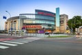 GDANSK, POLAND - AUGUST 11, 2017: Galeria Baltycka in Gdansk - Wrzeszcz at sunset, Poland. Galeria Baltycka is the biggest Mall in