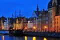 Gdansk, Poland, December 2017. Night photo of gdansk Royalty Free Stock Photo