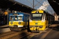 GDANSK, POLAND - DECEMBER 20, 2017: View of the regional trains on the platform in Gdansk Main Railway Station Gdansk Glowny in Royalty Free Stock Photo