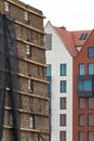 Gdansk, Poland. Facades of modern tenement houses Royalty Free Stock Photo