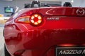 Mazda MX-5 in the car showroom