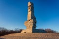 Gdansk, Poland - February 28, 2022: Westerplatte Monument in memory of the Polish defenders. Westerplatte peninsula is famous for Royalty Free Stock Photo