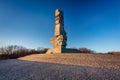Gdansk, Poland - February 28, 2022: Westerplatte Monument in memory of the Polish defenders. Westerplatte peninsula is famous for Royalty Free Stock Photo