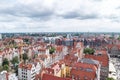 Aerial landscape view of Gdansk from old town Royalty Free Stock Photo