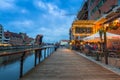 Architecture of the old town in Gdansk at Motlawa river, Poland. Royalty Free Stock Photo