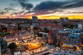 Gdansk, Poland - July 4, 2022: Beautiful architecture of the Main Town of Gdansk over the Motlawa River at sunset, Poland Royalty Free Stock Photo