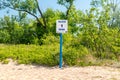 Entrance number 1 to the beaches of Gdansk on the Sobieszewo island