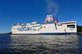 MF Wawel passenger cargo ship leaving port of Gdansk