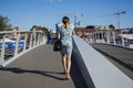 OÃâowianka Island Footbridge in the historical center of Gdansk Royalty Free Stock Photo