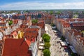 Gdansk, Poland - June 2, 2019: Architecture of the old town in Gdansk, Poland. Gdansk is the historical capital of Polish