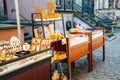Mariacka Street, amber jewelry accessory shop in Gdansk, Poland Royalty Free Stock Photo