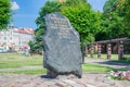 Gdansk, Poland - June 14, 2017: Monument of Dariusz Kobzdej. Royalty Free Stock Photo